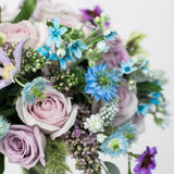 Pastel garden bouquet closeup